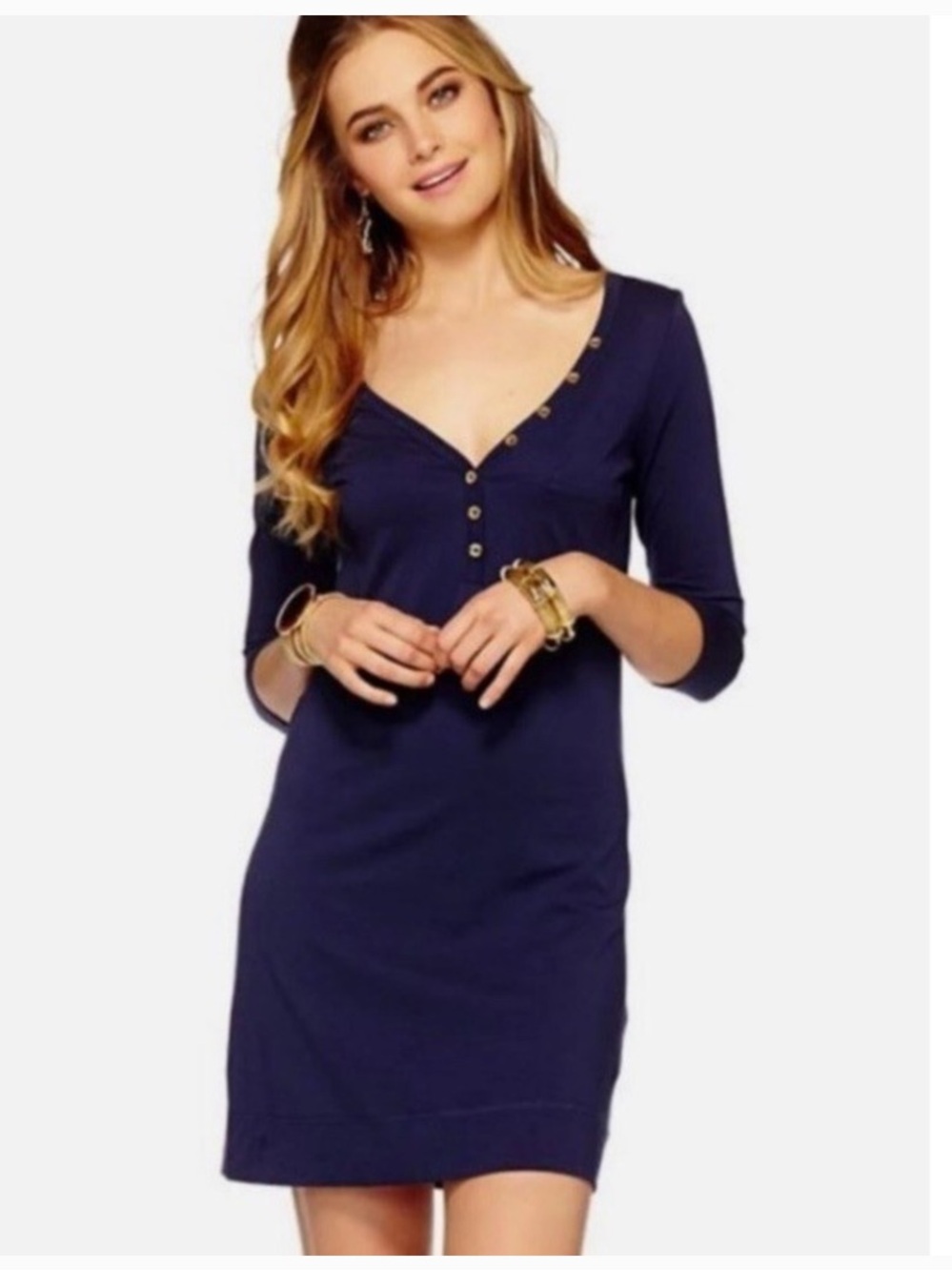 Lilly Pulitzer • Palmetto Navy Dress -  L